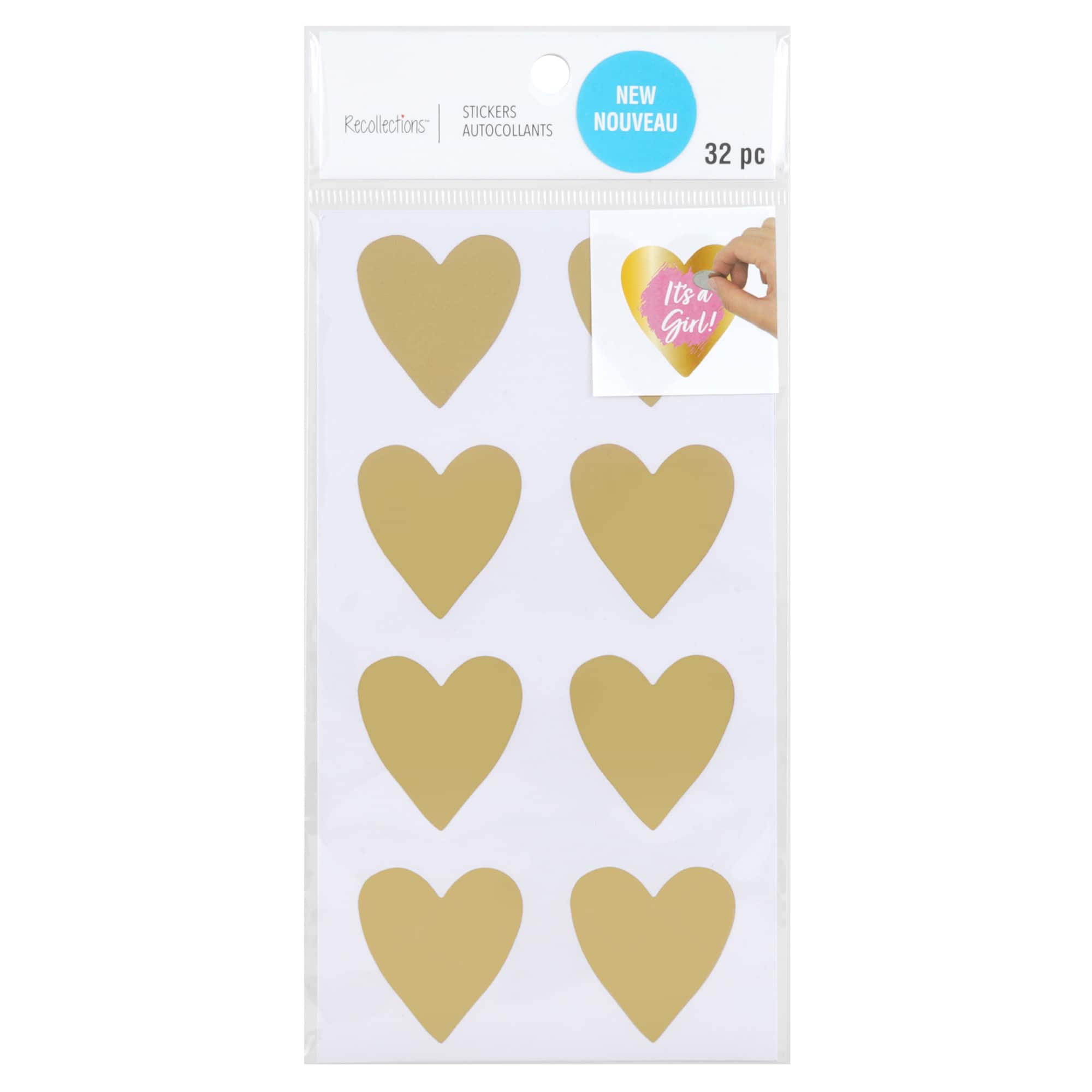 Scratch Heart Baby Girl Stickers by Recollections™